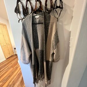 Multi color long cardigan sweater